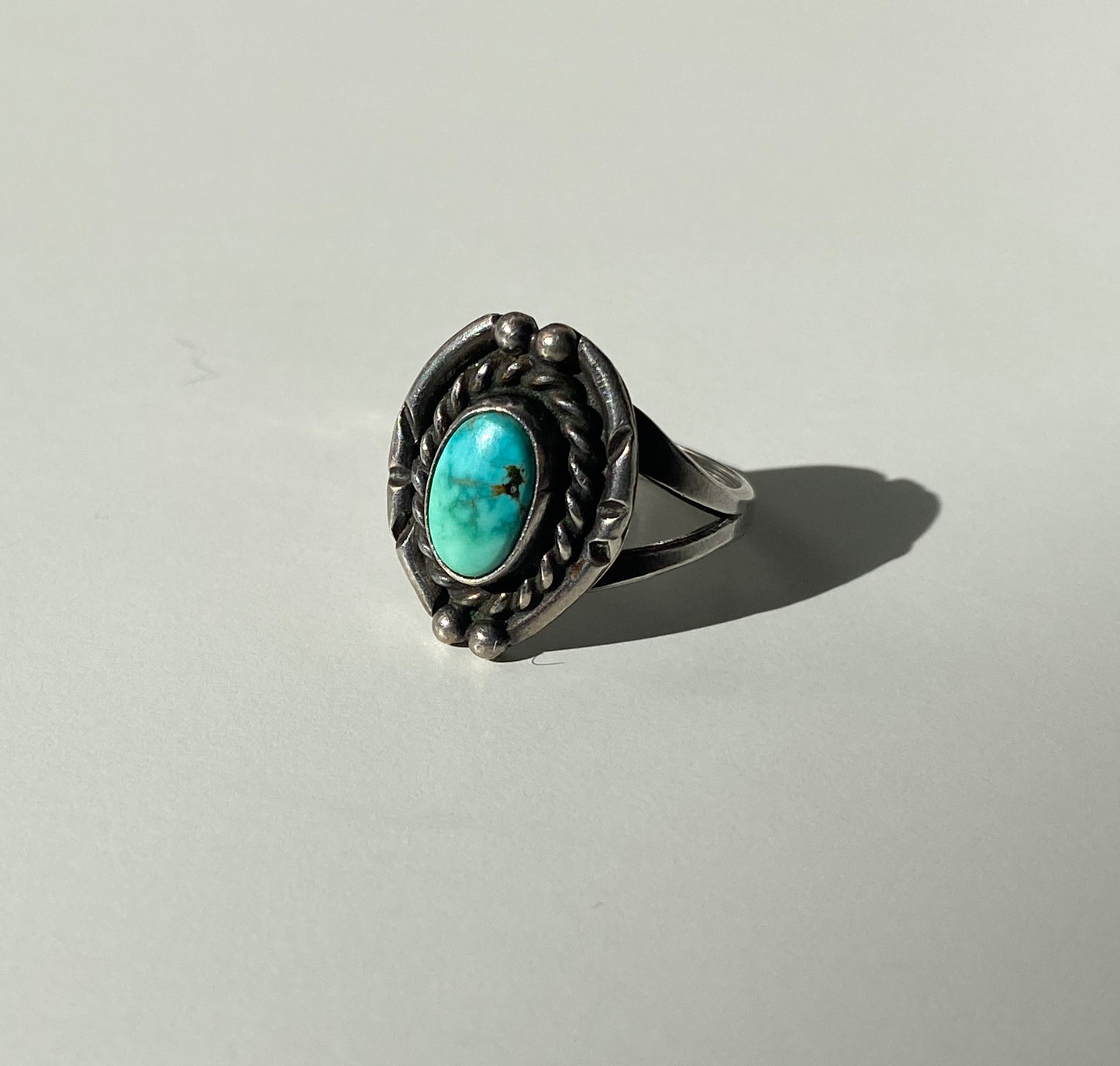 Size 6 sterling turquoise ring