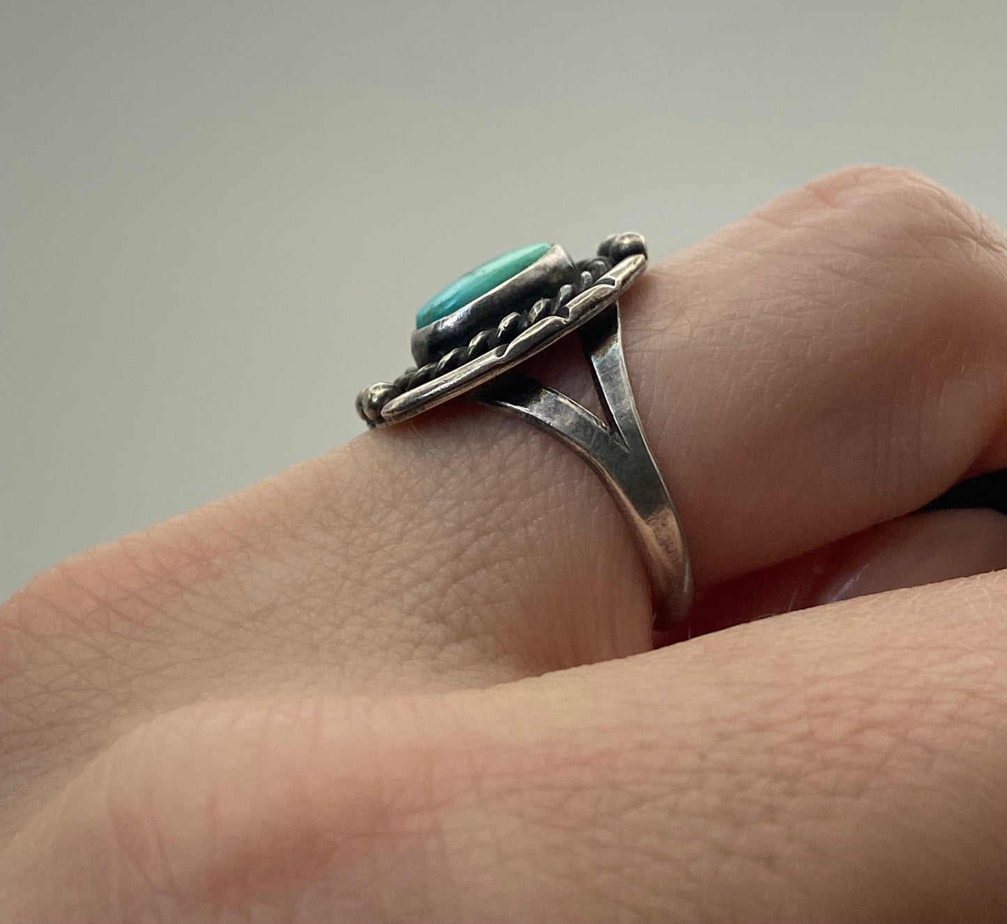 Size 6 sterling turquoise ring