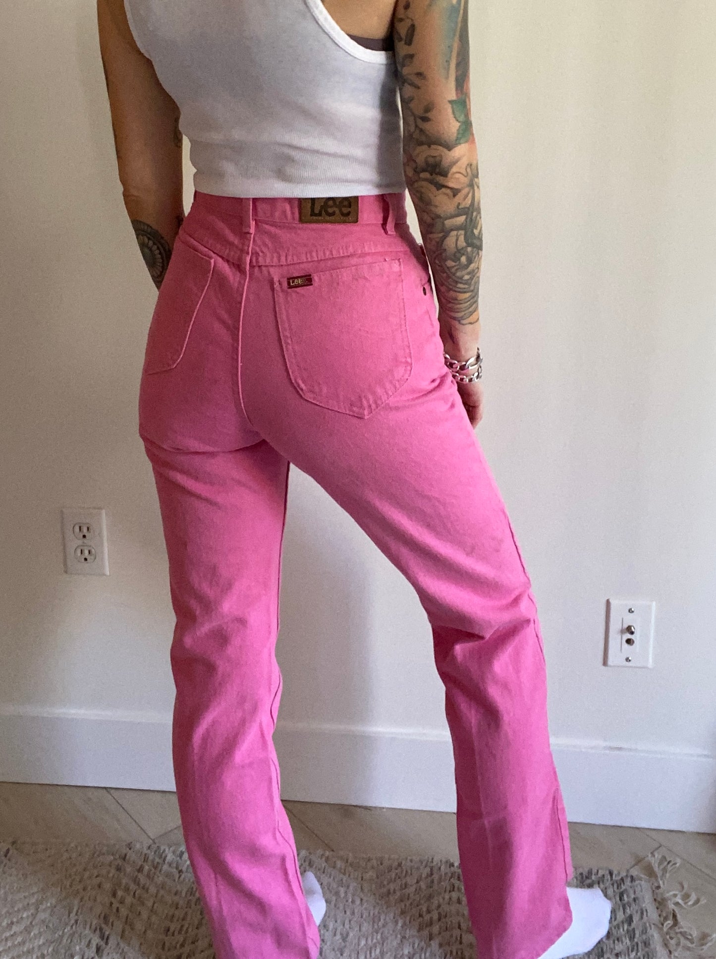 Size 24 Pink Lee Jeans