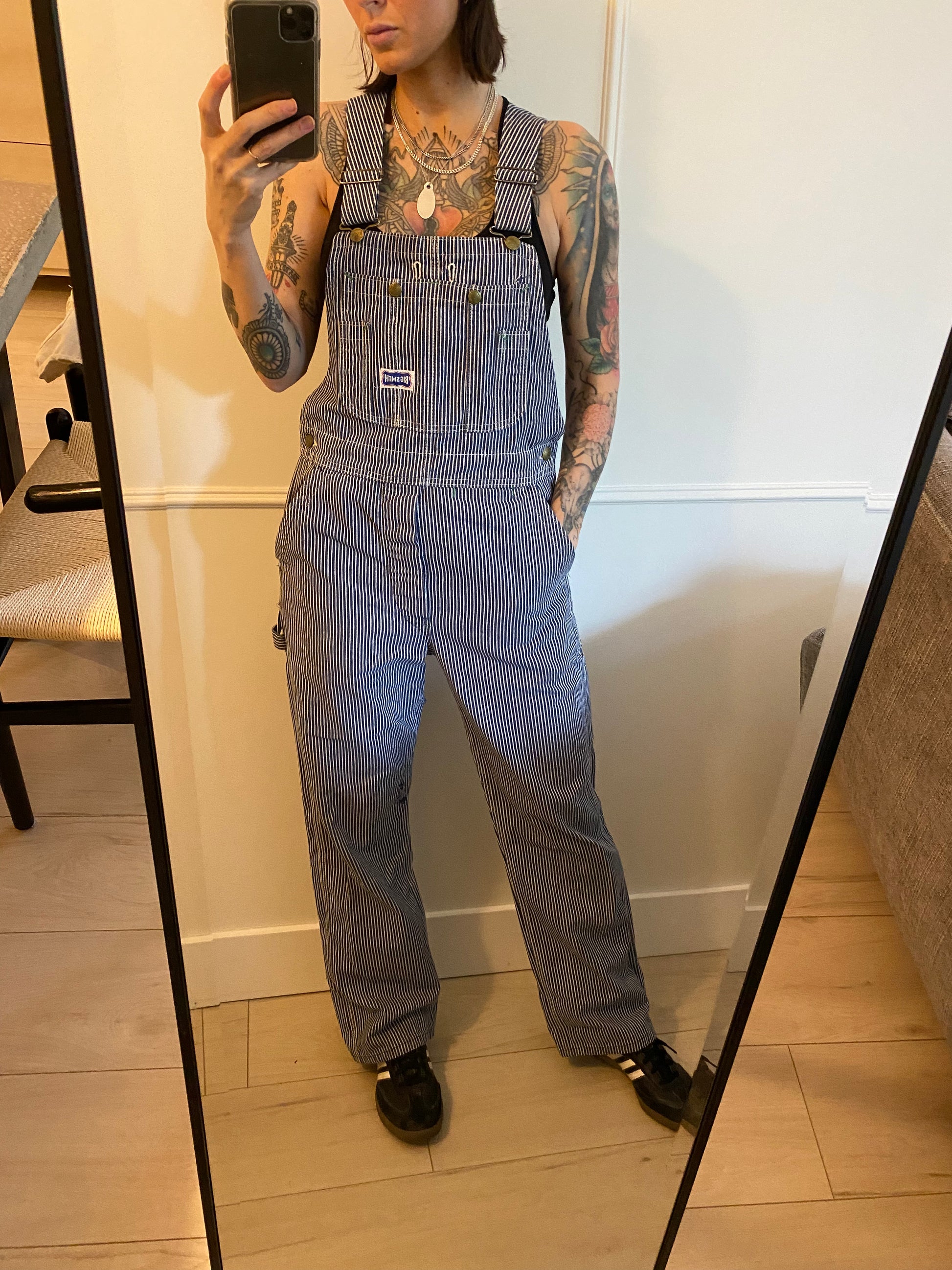 Hickory Stripe Bib Overalls