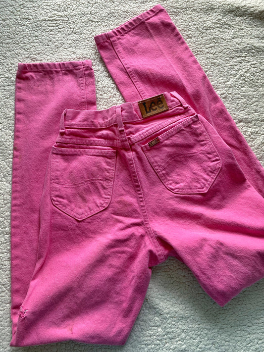 Size 24 Pink Lee Jeans