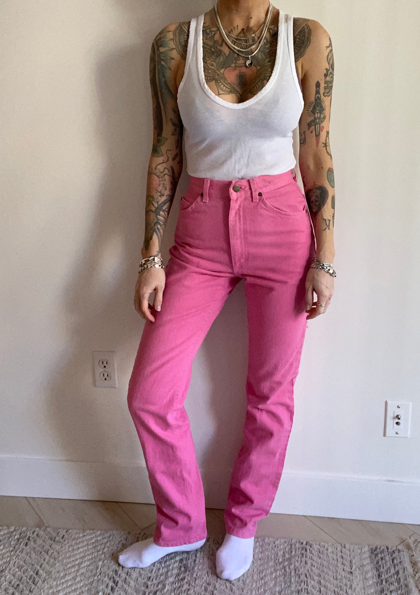 Size 24 Pink Lee Jeans