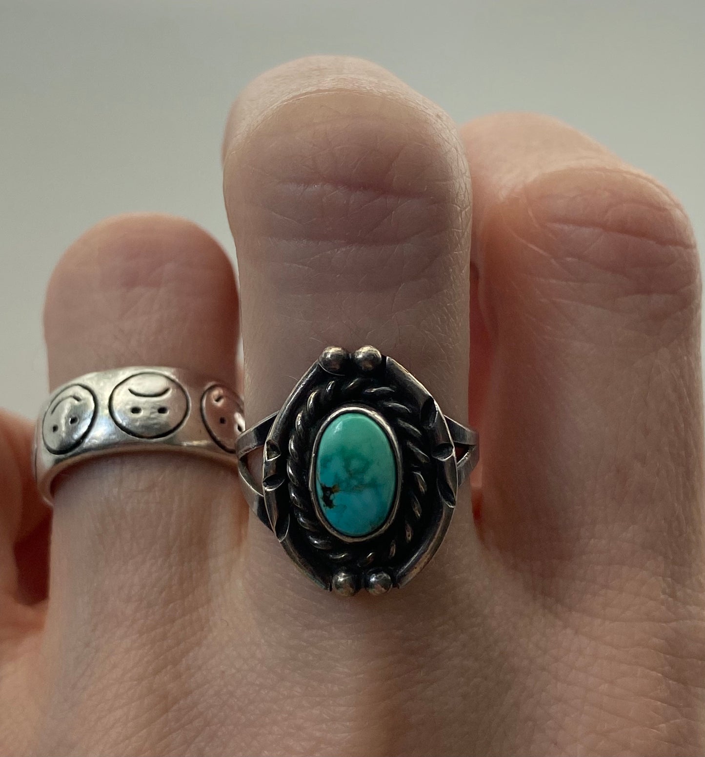 Size 6 sterling turquoise ring